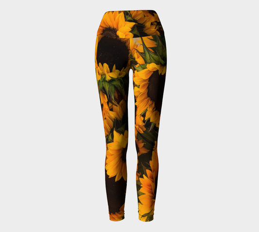 Sunflower Basket Yoga Leggings