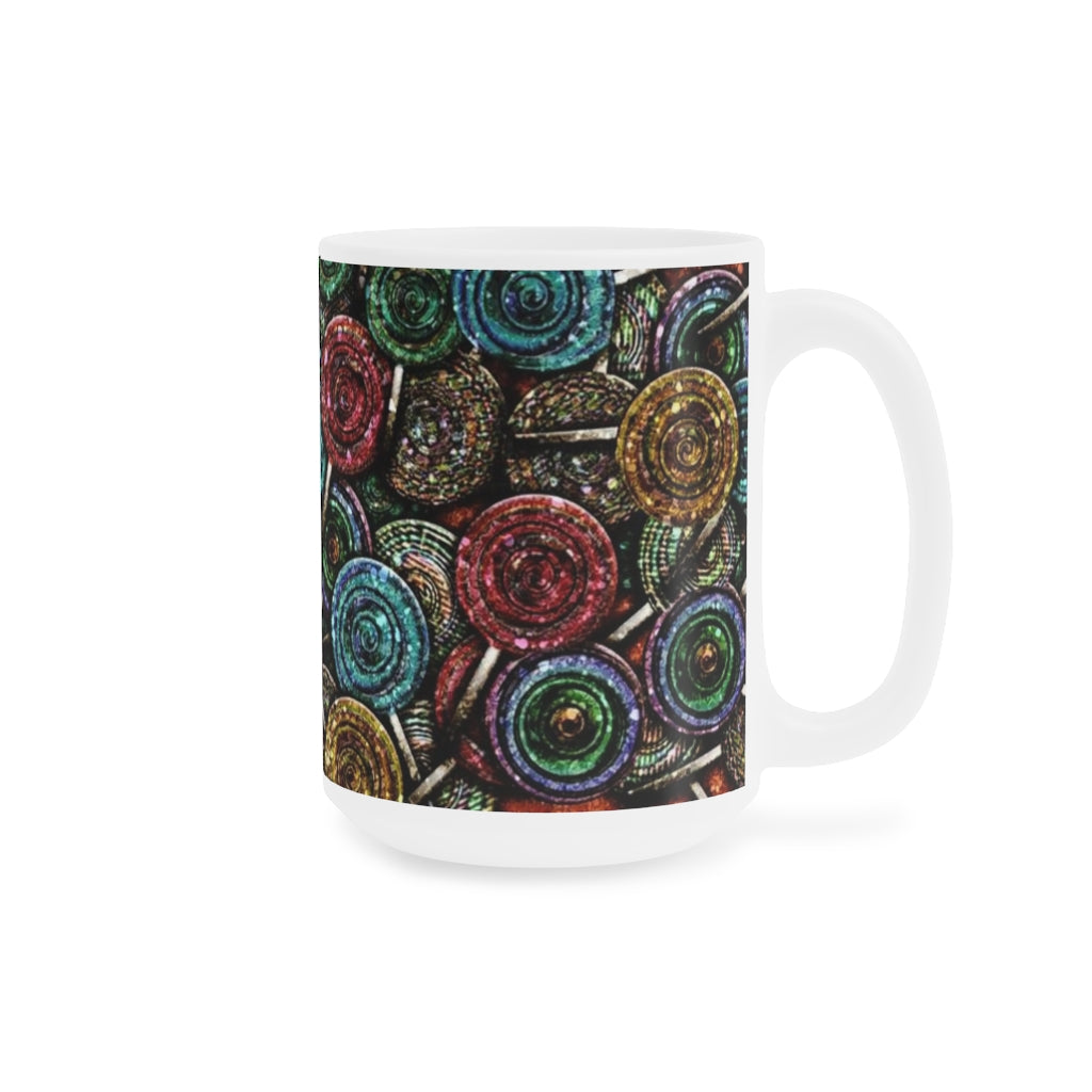 Glitter Lollipop Pattern Ceramic Mugs (11oz\15oz\20oz)