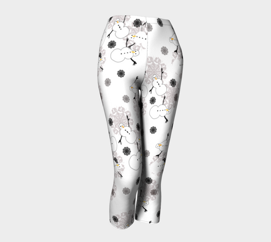 Snowman Pattern Capris