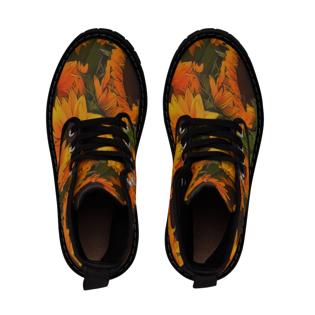 Sunflowers Women's Canvas Boots