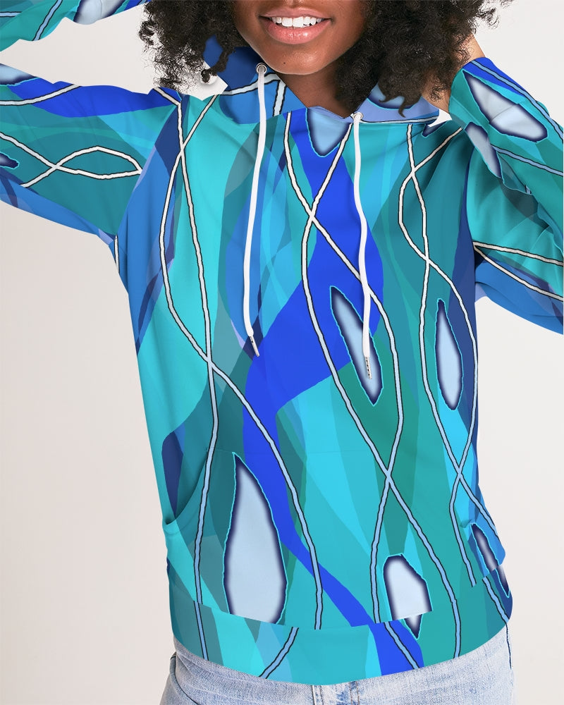 Wavy Blue Women's Hoodie