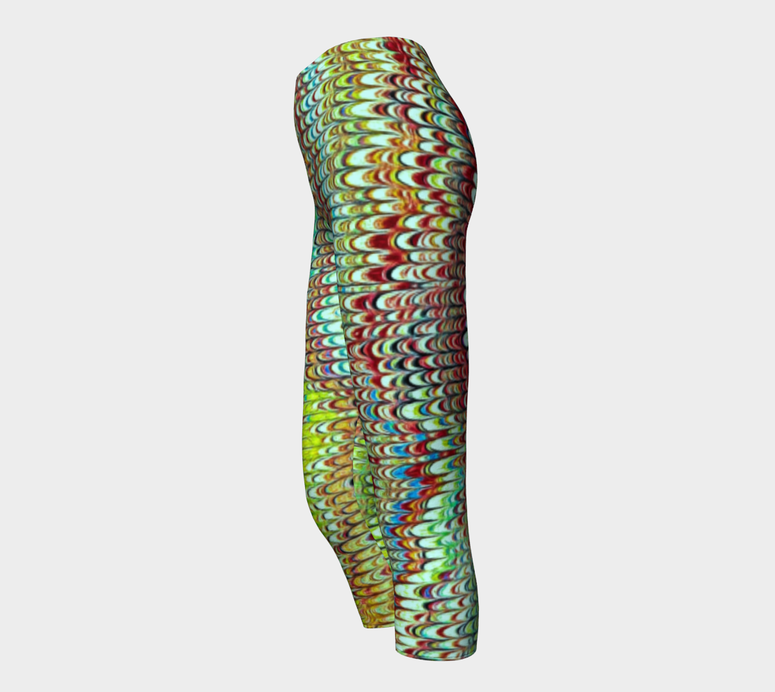 Cool Green Marbled Capris
