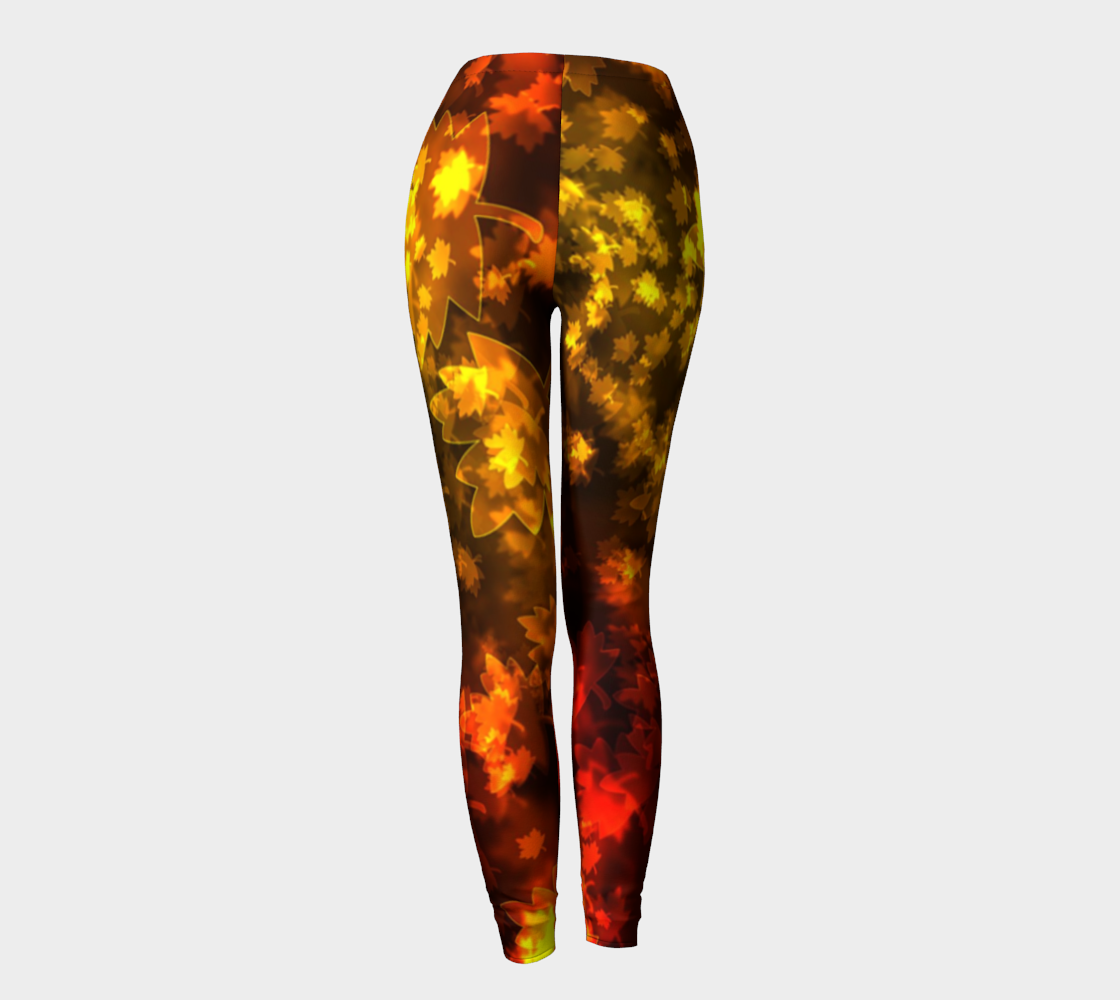 Fall Leaves Bokeh Light Leggings