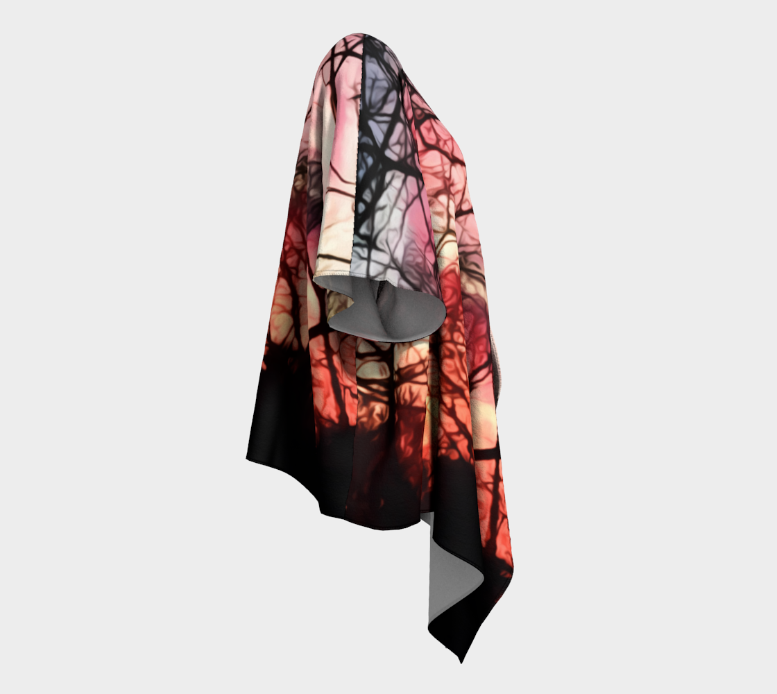 October Sunset Draped Kimono Jacket