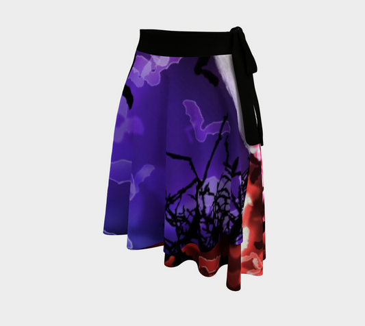 Bokeh Light Bats Wrap Skirt