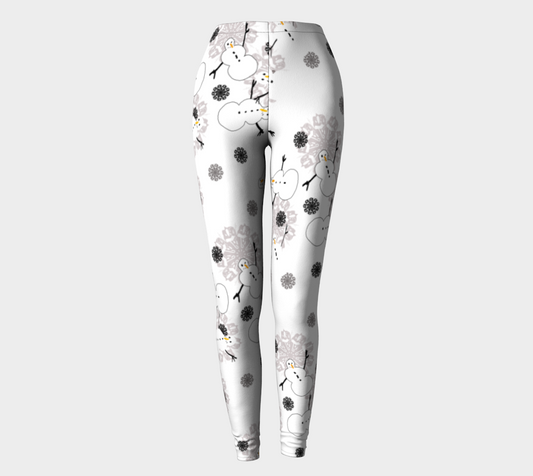 Snowman Pattern Leggings