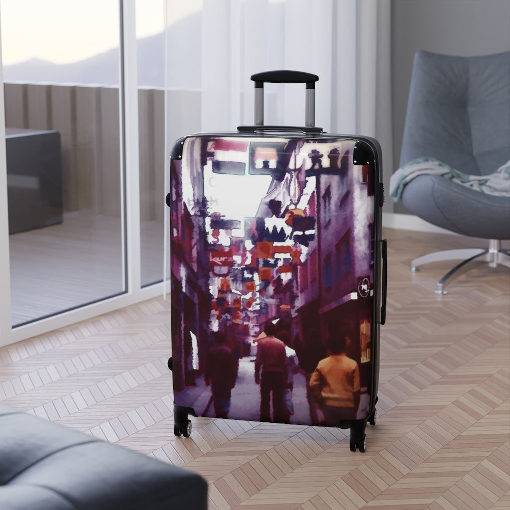 Vintage City Market Suitcases