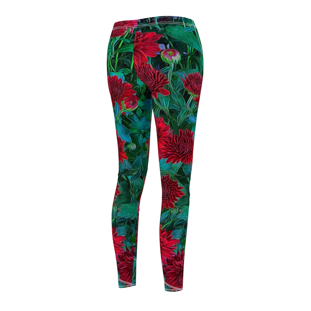 Red Mums Women's Cut & Sew Casual Leggings