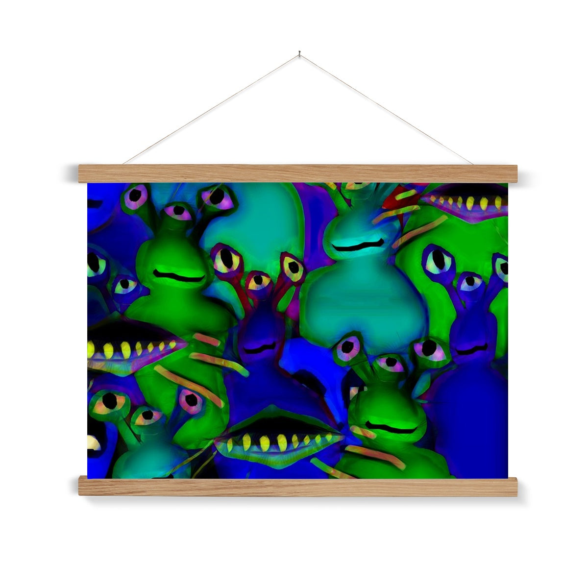 Aliens Collage Fine Art Print with Hanger