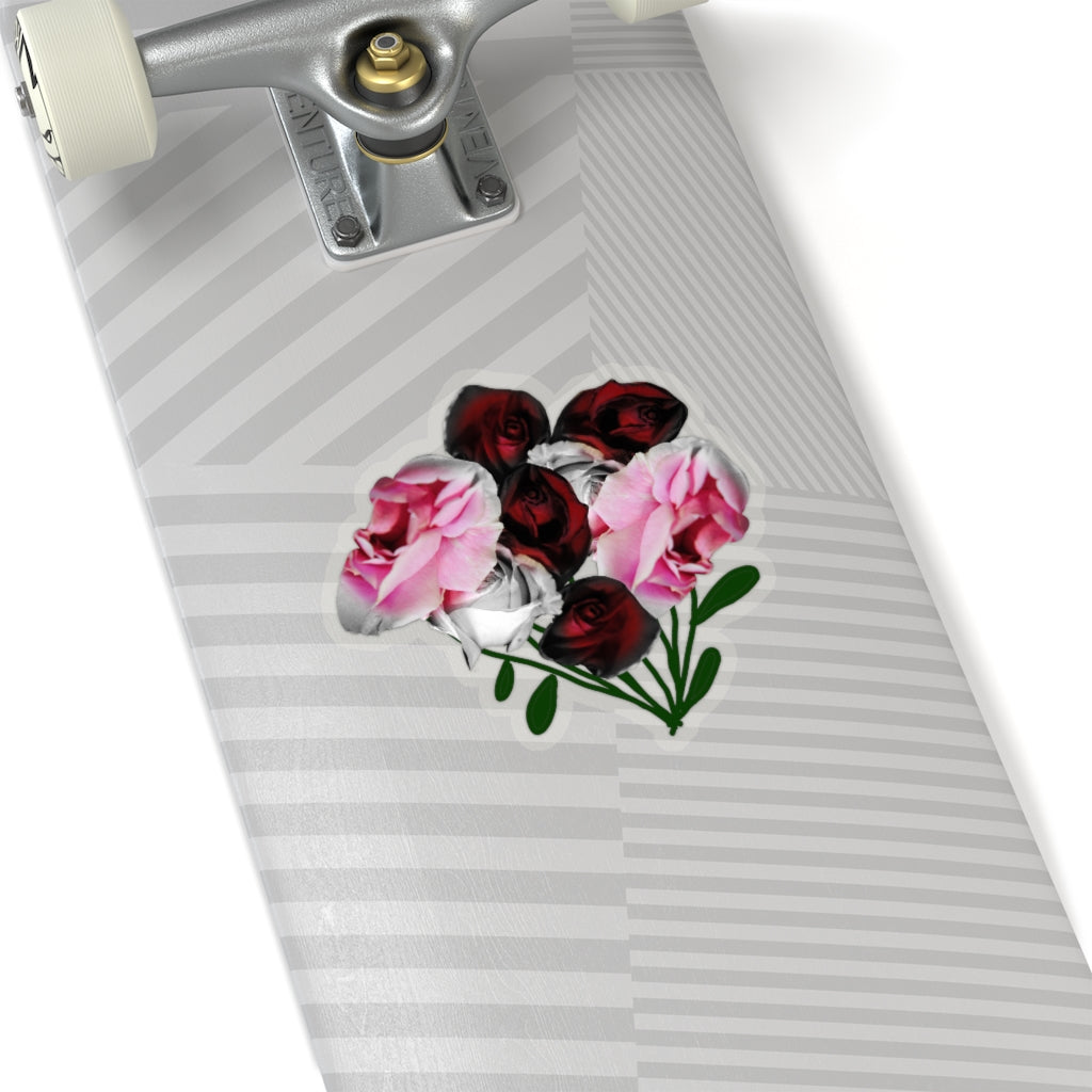 Pink and Red Roses Kiss-Cut Stickers