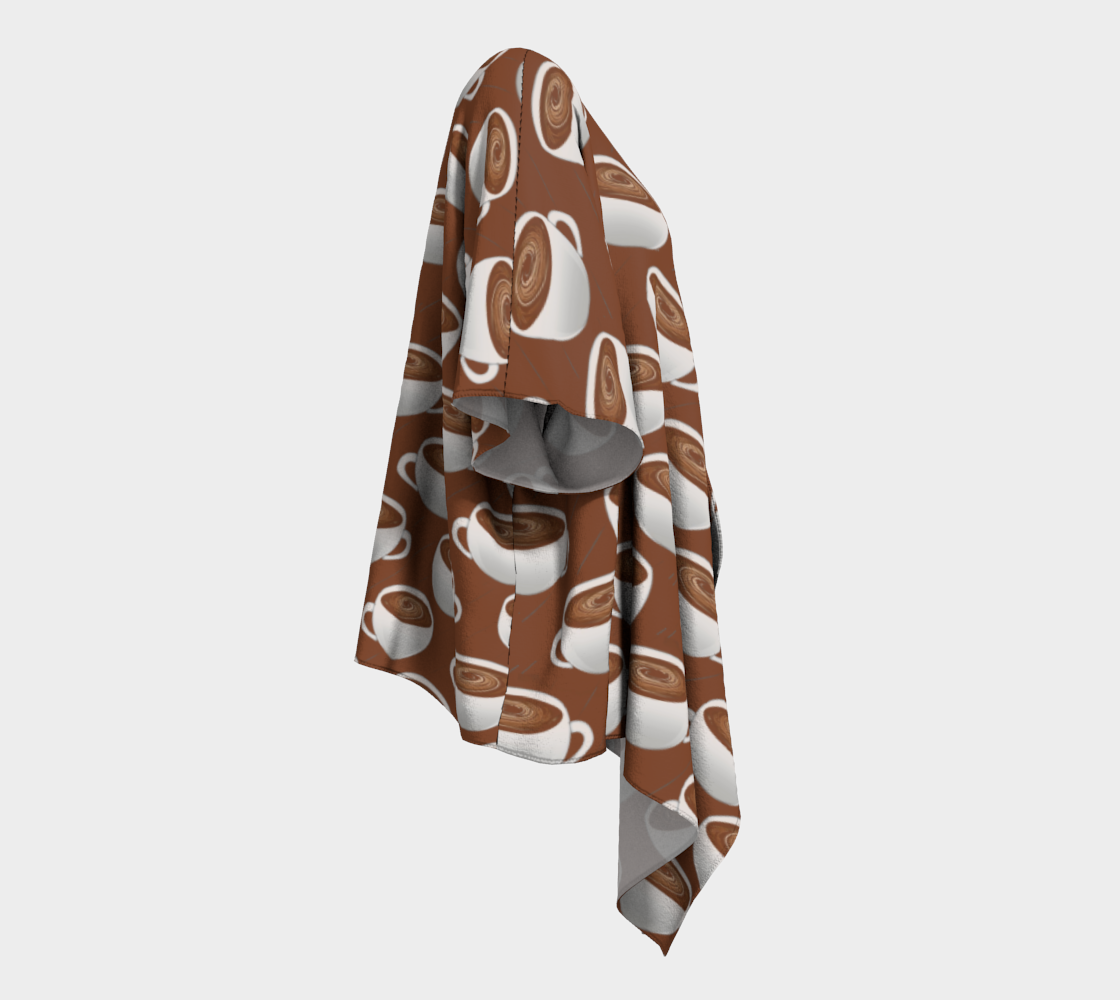 Coffee On Coffee Draped Kimono