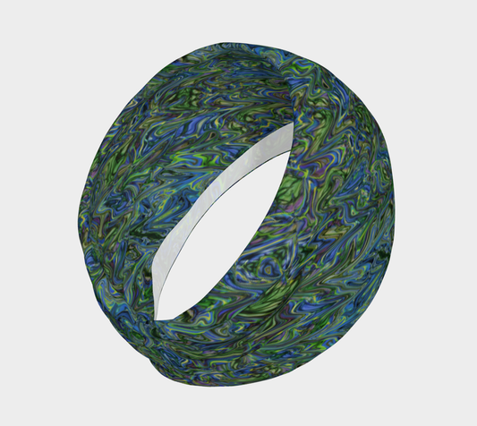 Blue Green Liquid Swirl Headband