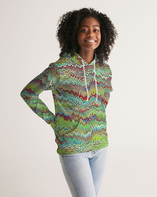 Cool Green Marbled Women's Hoodie
