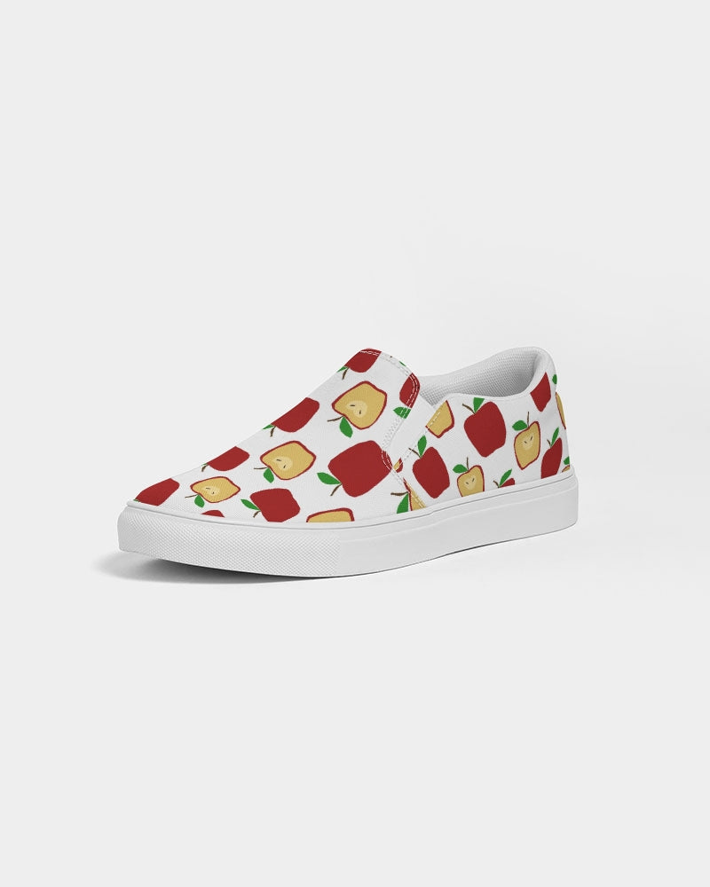 Apple Polkadots Women's Slip-On Canvas Shoe