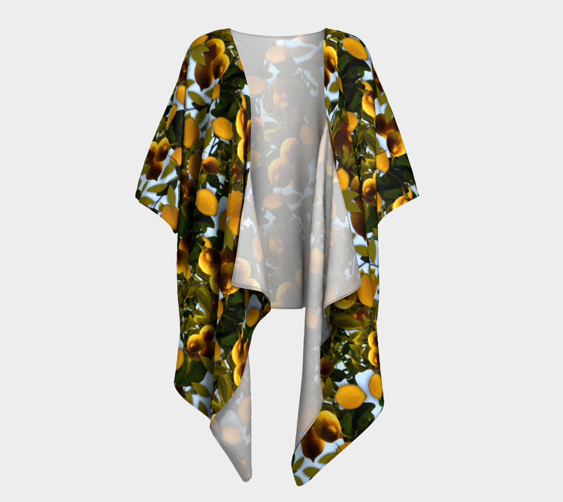 Lemon Tree Draped Kimono
