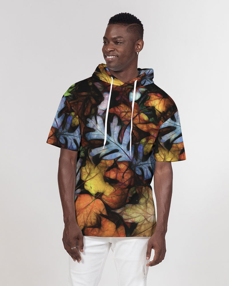 Mid October Leaves Men's Premium Heavyweight Short Sleeve Hoodie