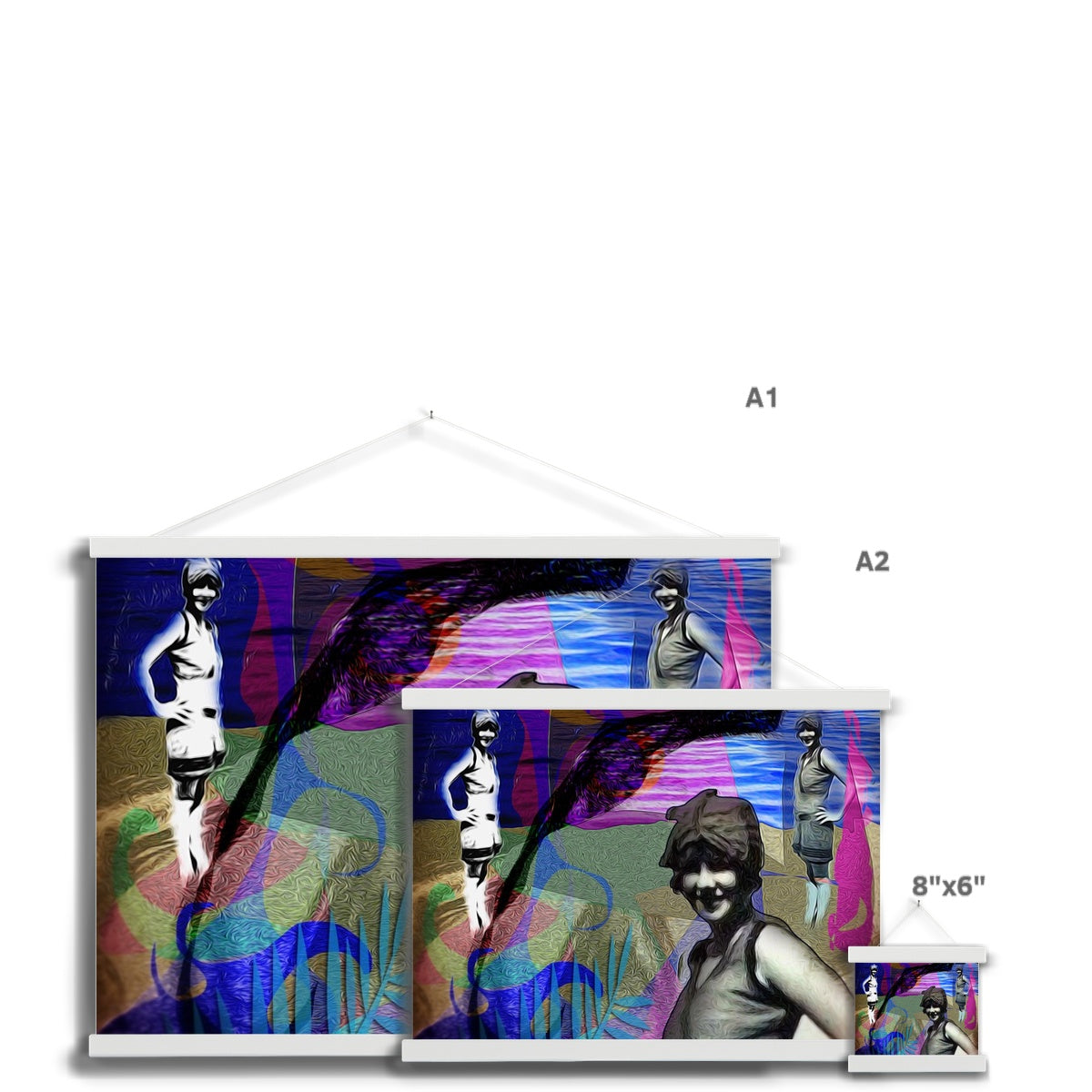 The Swimmer Fine Art Print with Hanger