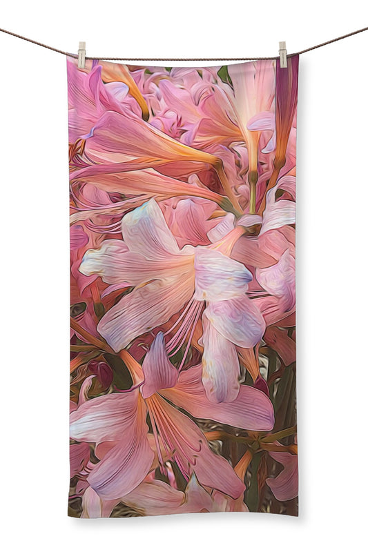 Pink Amaryllis Towel