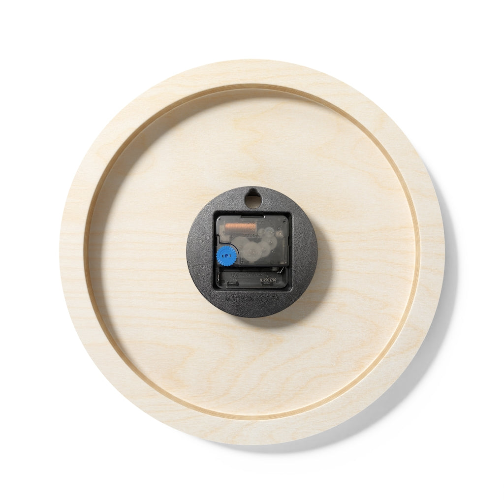 Squirrel On a Snowy Tree Wooden Wall Clock