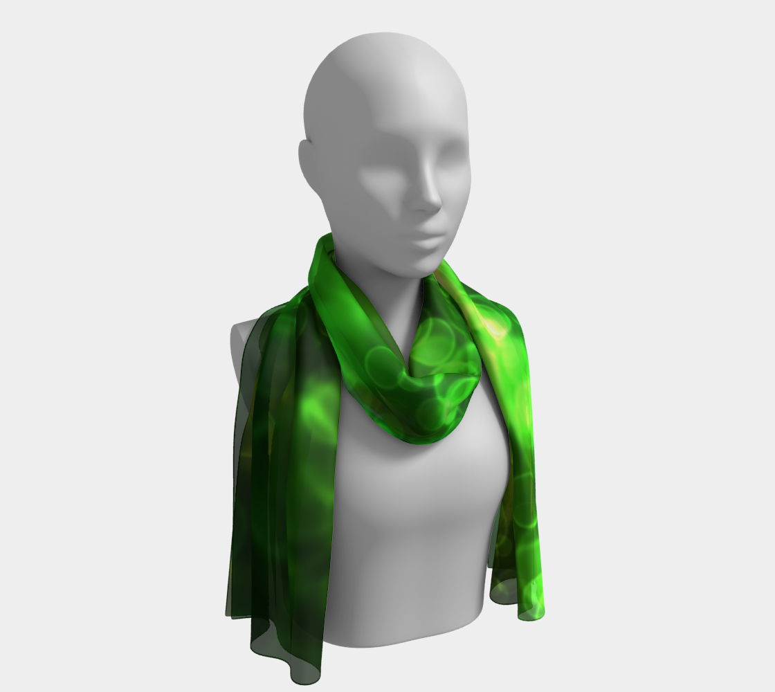 Green Bokeh Light Long Scarf