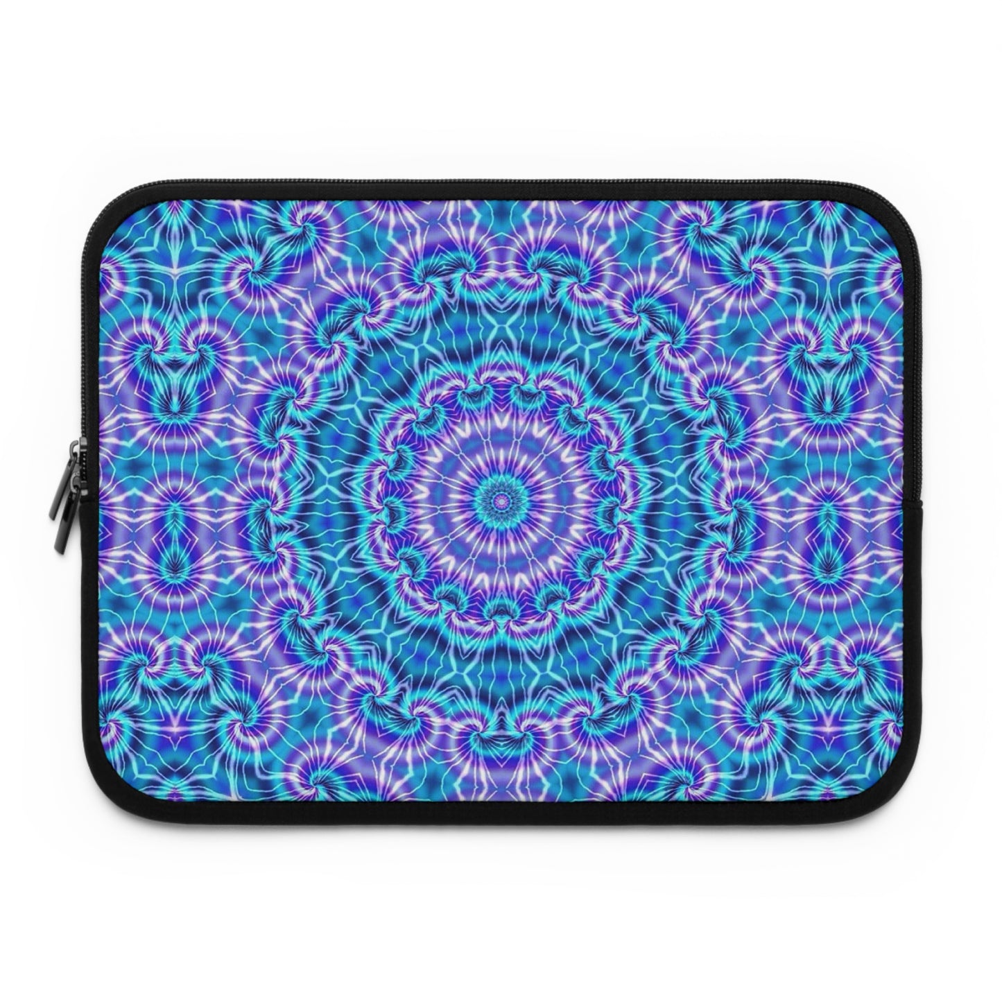 Blue and Purple Tie Dye Kaleidoscope Laptop Sleeve