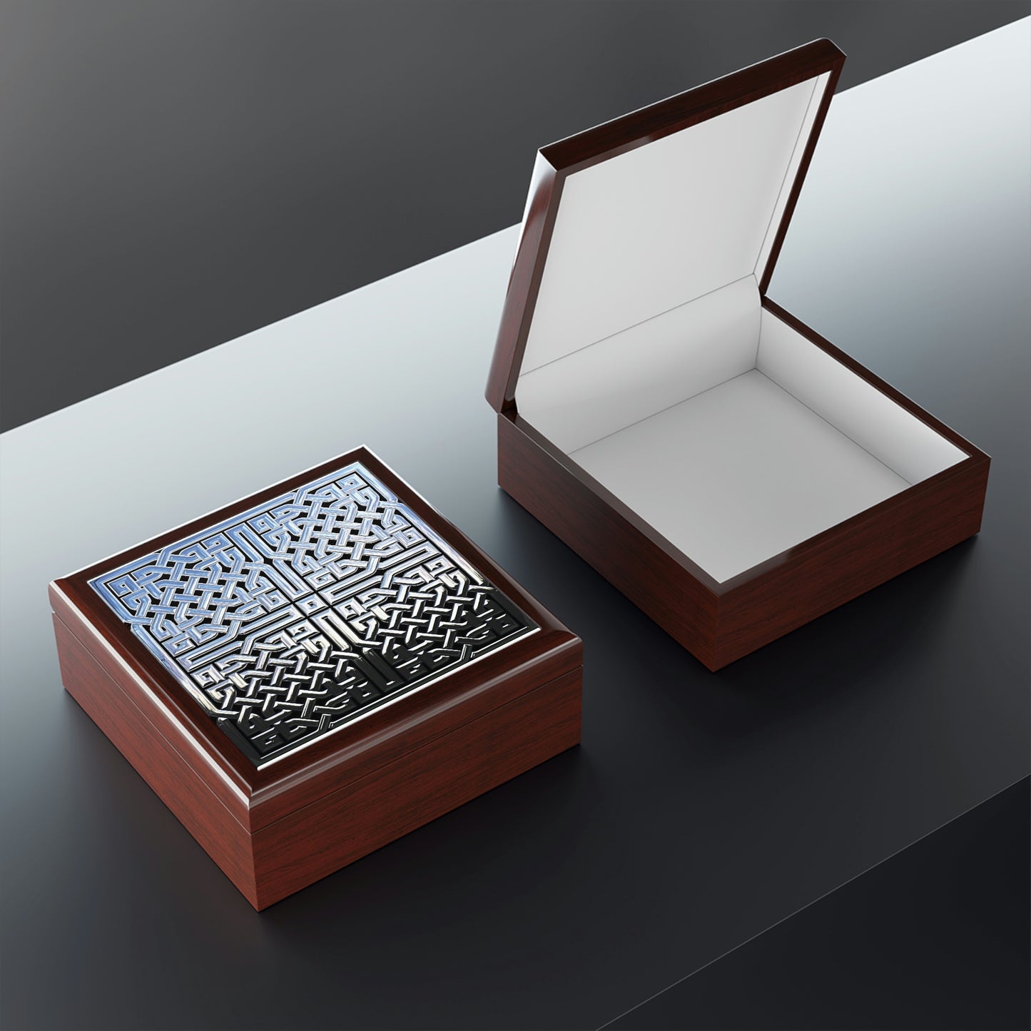 Chrome Celtic Knot Jewelry Box