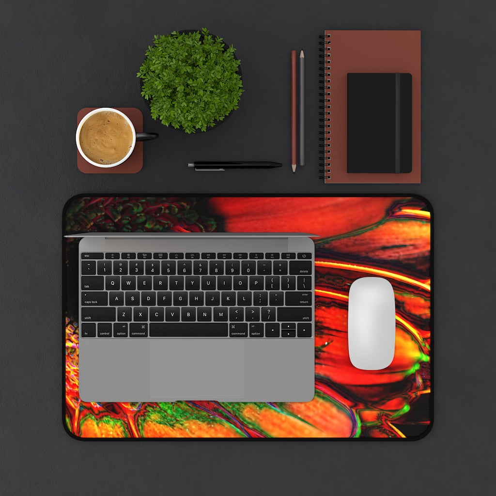 Orange Daisy Desk Mat