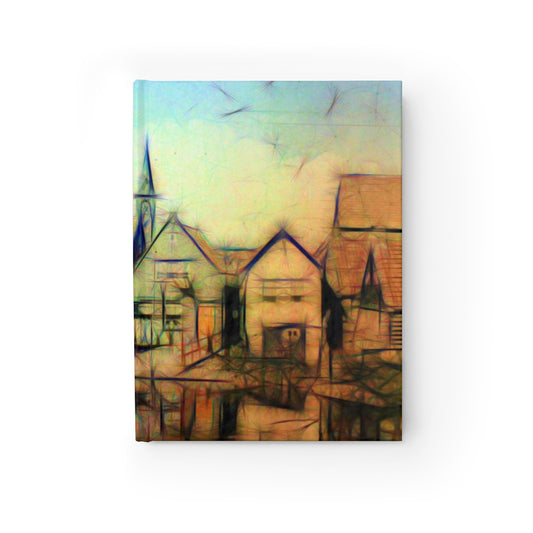 Vintage Travel Row Of Houses Journal - Ruled Line