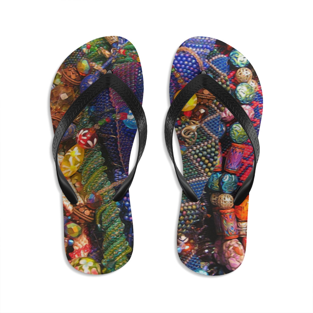Beaded Jewelry Unisex Flip-Flops