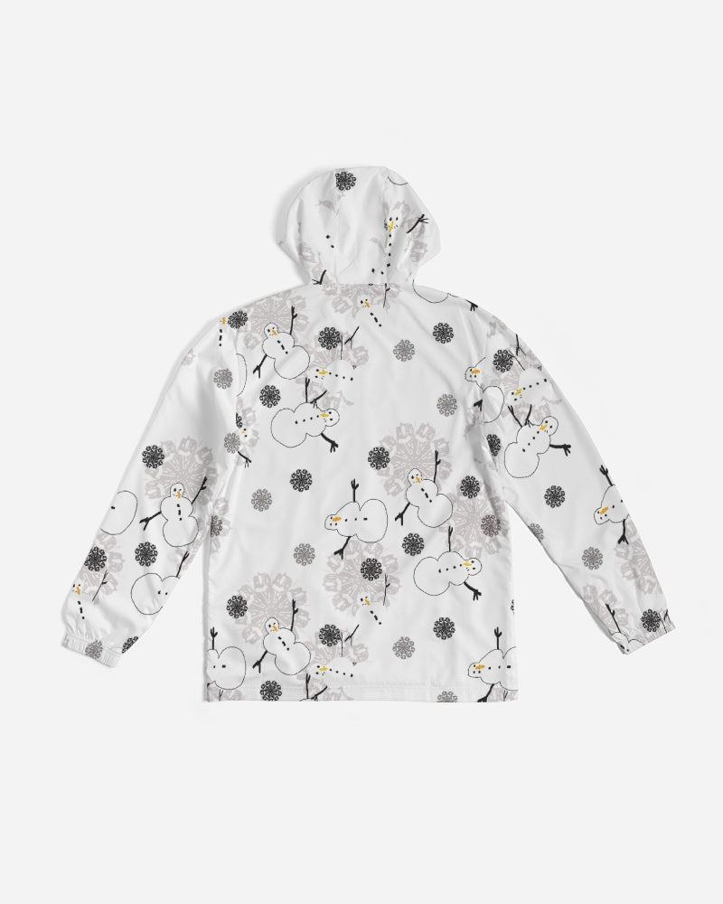 Snowman Pattern Men's Windbreaker
