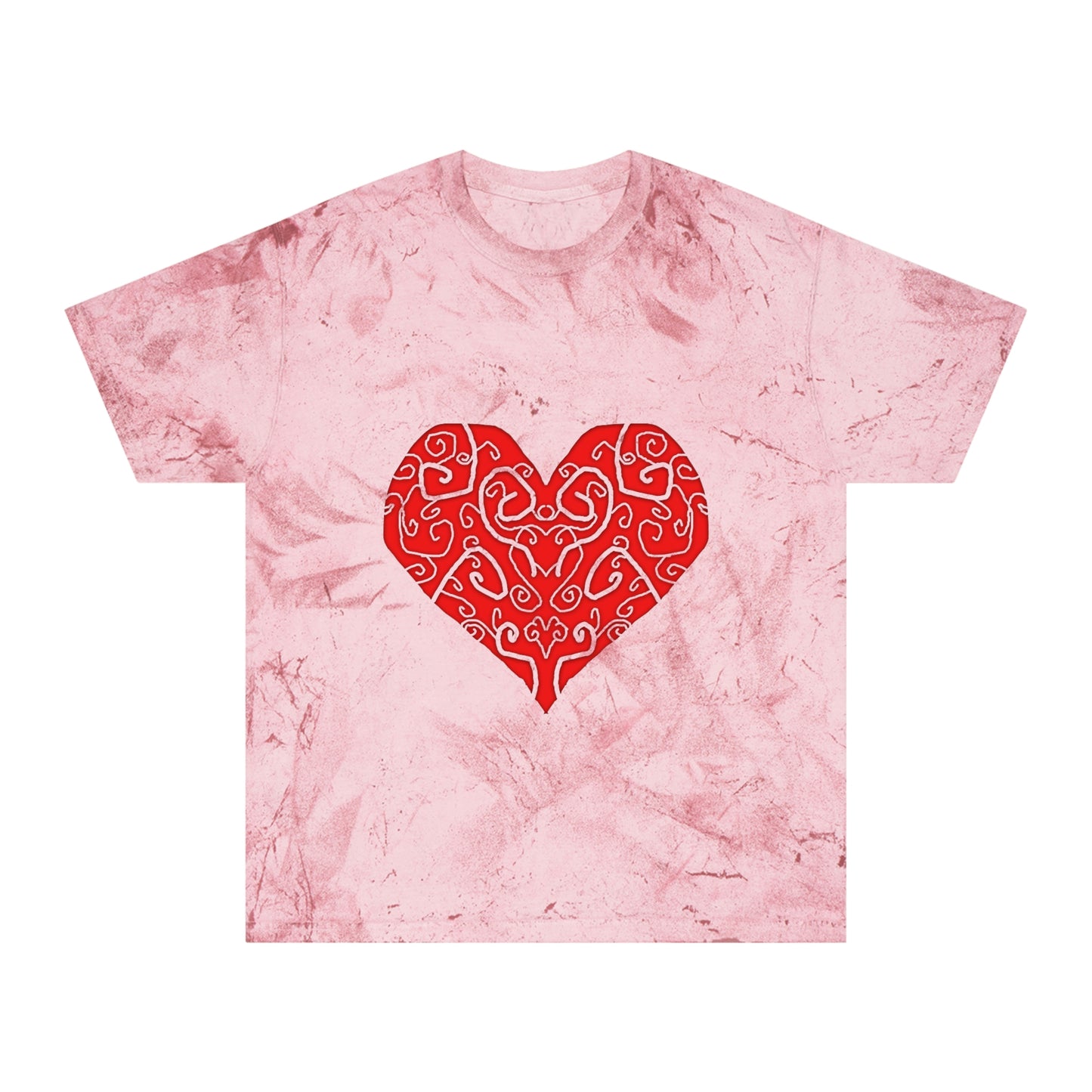Heart Swirls Unisex Color Blast T-Shirt