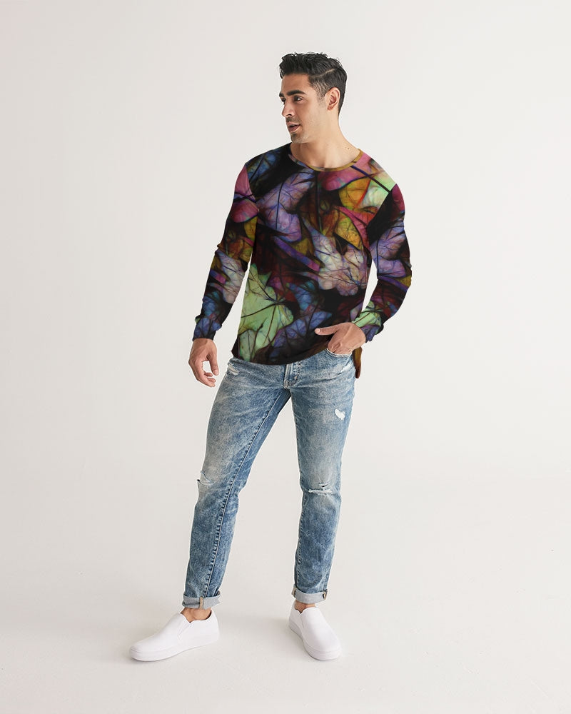 Fall Leaves Abstract Men's Long Sleeve Tee