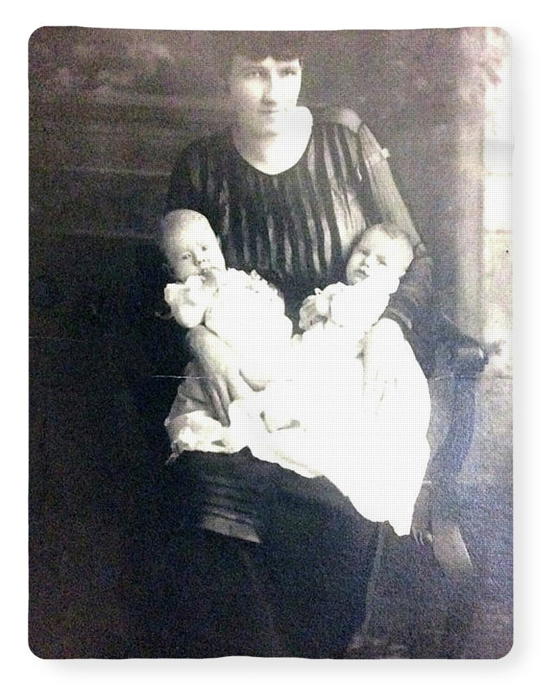Early 1900s Mother and Twins - Blanket