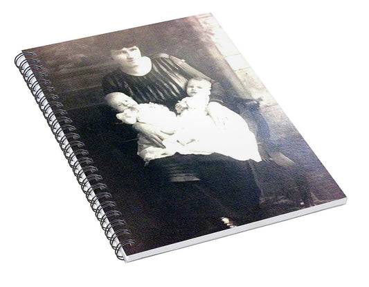 Early 1900s Mother and Twins - Spiral Notebook