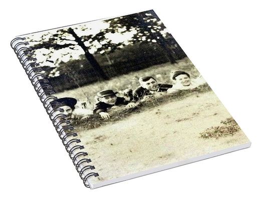 Early 1900s Women In Hats Lay On The Grass - Spiral Notebook