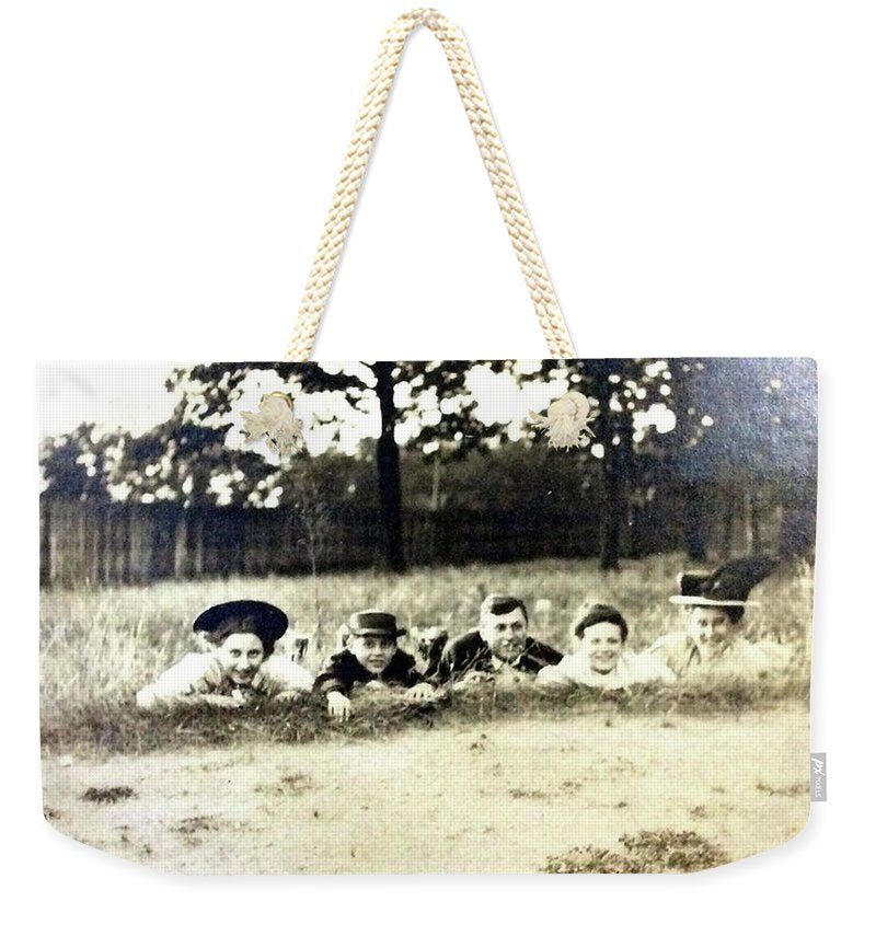 Early 1900s Women In Hats Lay On The Grass - Weekender Tote Bag