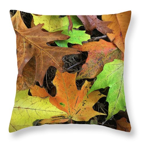 Early October Leaves 1 - Throw Pillow