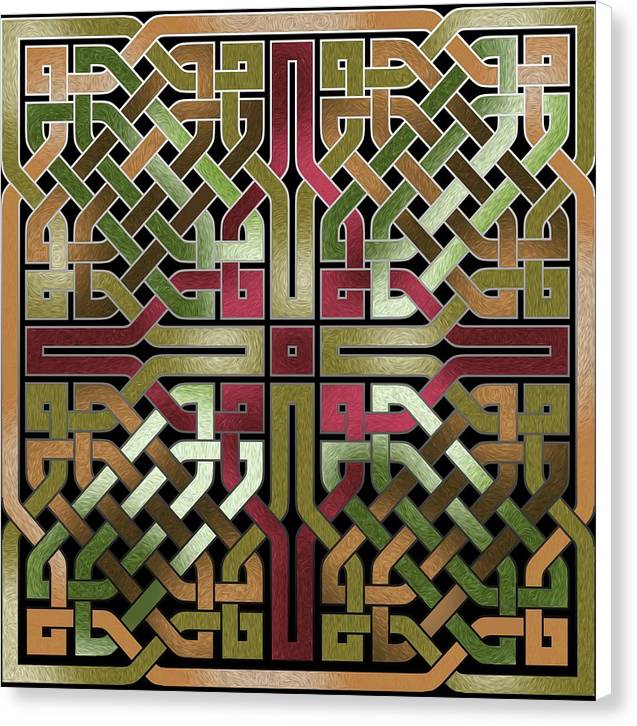 Earthtone Celtic Knot Square - Canvas Print