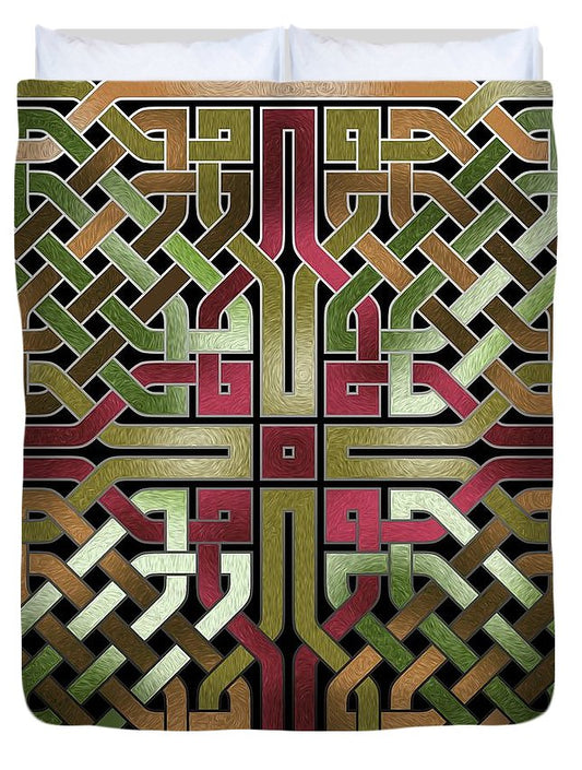 Earthtone Celtic Knot Square - Duvet Cover