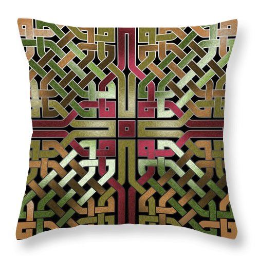 Earthtone Celtic Knot Square - Throw Pillow
