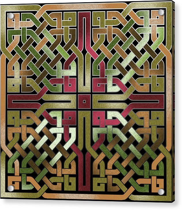 Earthtone Celtic Knot Square - Acrylic Print