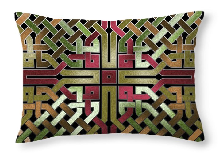 Earthtone Celtic Knot Square - Throw Pillow