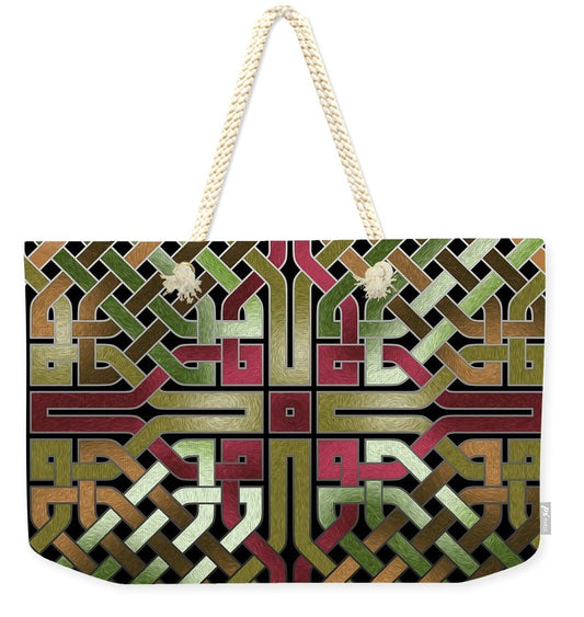 Earthtone Celtic Knot Square - Weekender Tote Bag
