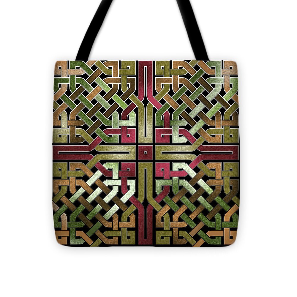 Earthtone Celtic Knot Square - Tote Bag
