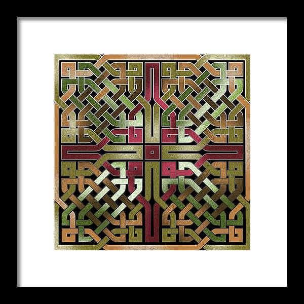Earthtone Celtic Knot Square - Framed Print