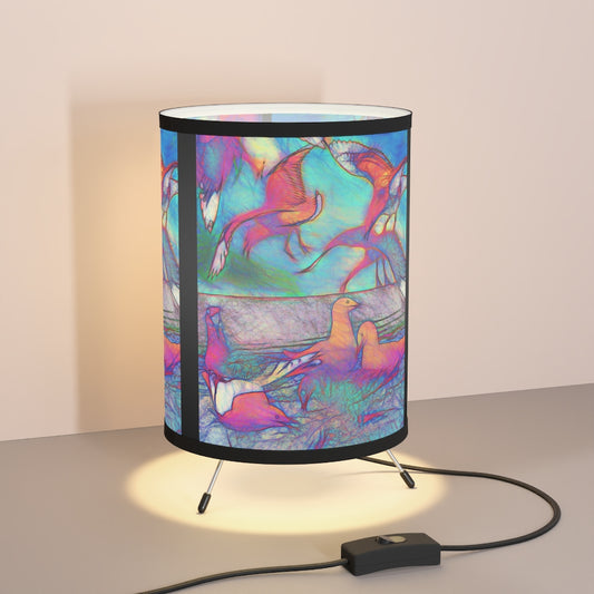 Seagulls Tripod Lamp with High-Res Printed Shade, US\CA plug