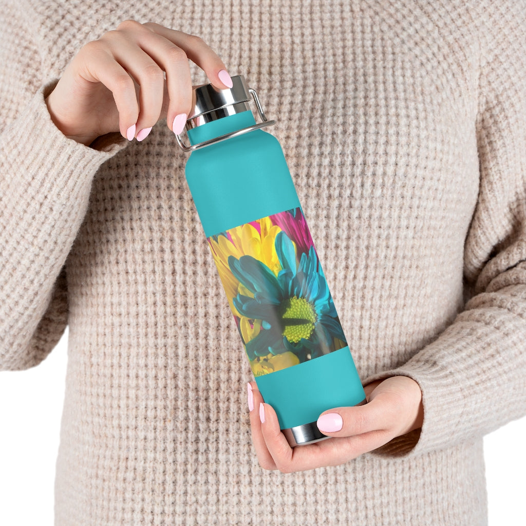 Raw Flowers 4 22oz Vacuum Insulated Bottle