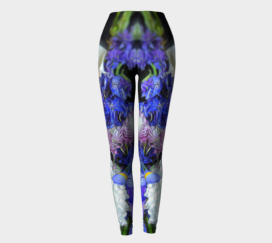 Blue Flower Bouquet Leggings