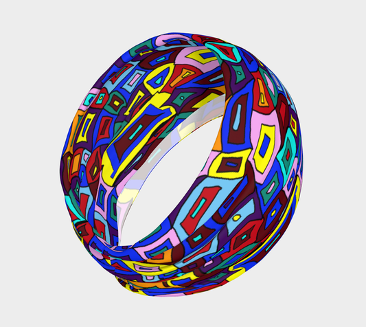 Wavy Squares Pattern Headband