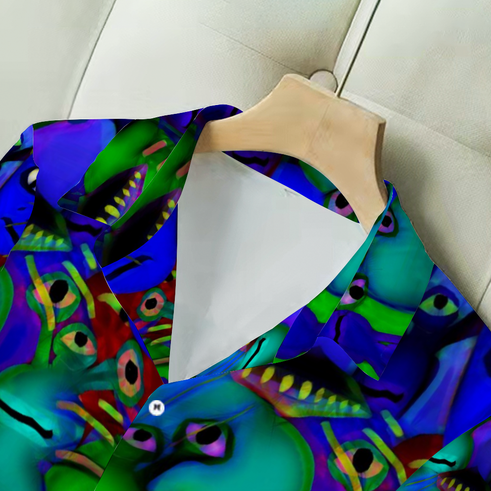 Aliens Collage All Over Print Women's Long Sleeves Shirt